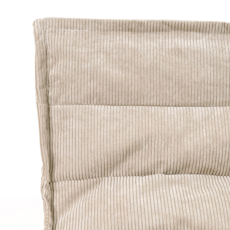 Chaise longue en velours côtelé Dolce – Naturel