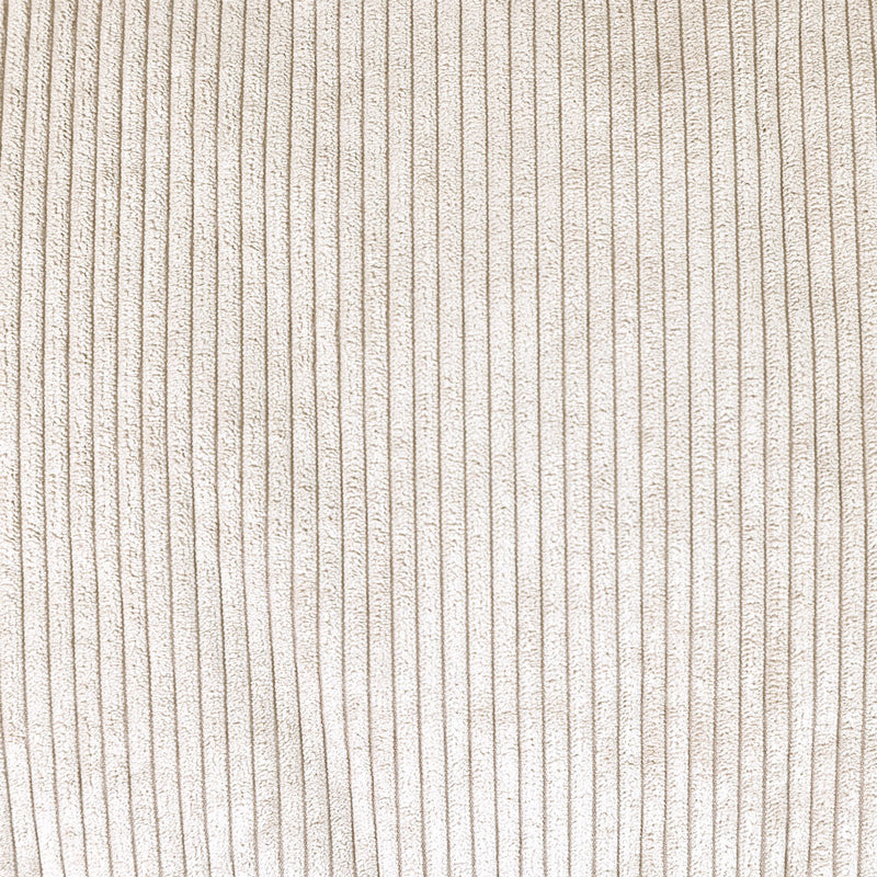 Chaise longue en velours côtelé Dolce – Naturel