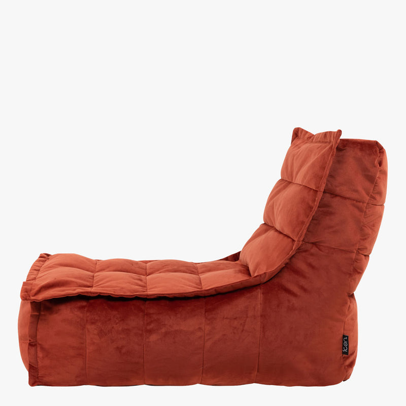Pouf géant Dolce Velours - Terracotta