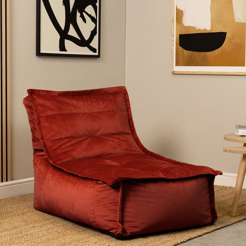 Pouf géant Dolce Velours - Terracotta