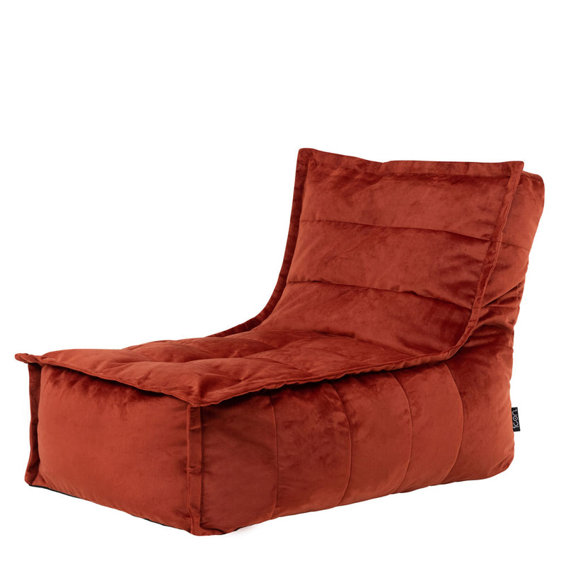 Pouf géant Dolce Velours - Terracotta