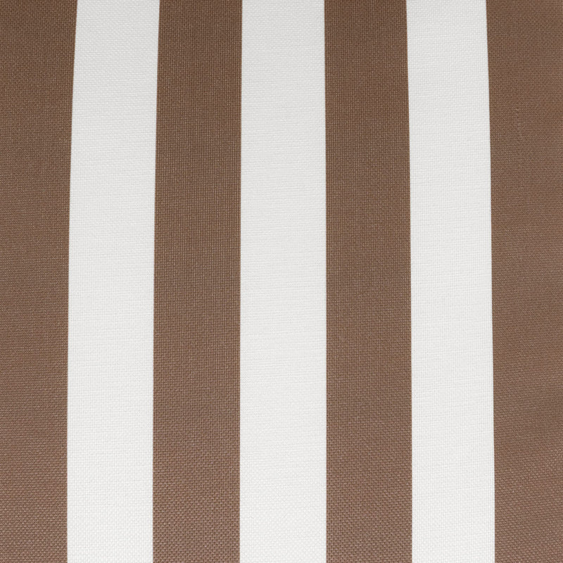 Pouf Solus en tissu, rayures chocolat 