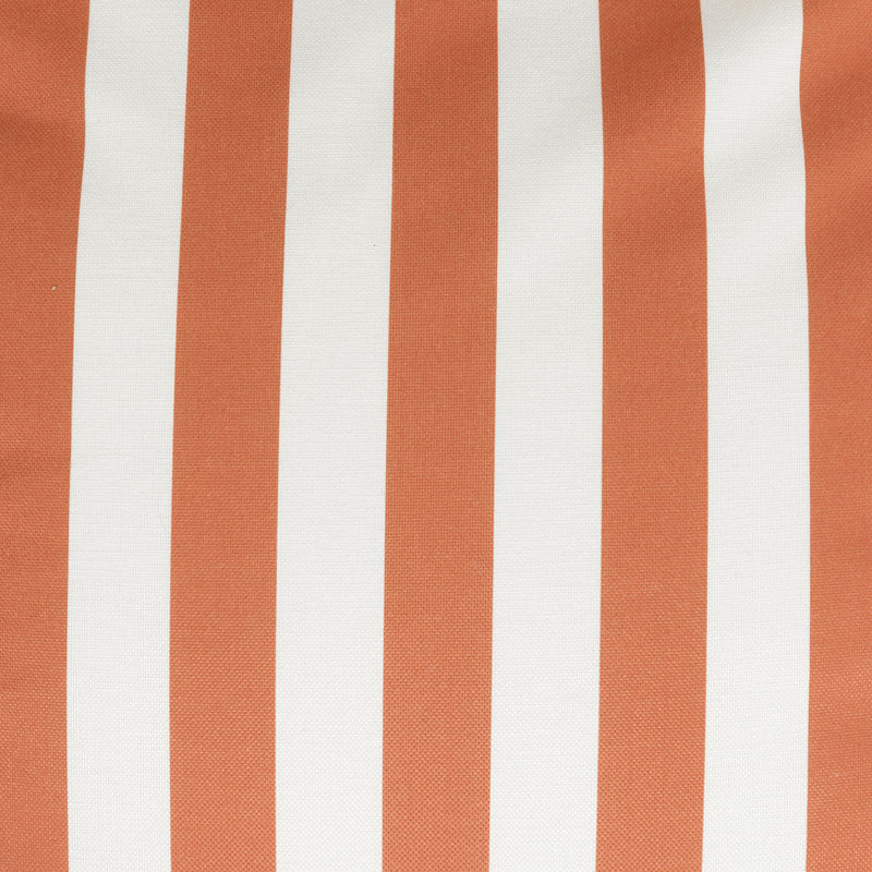 Pouf Solus en tissu, rayures orange