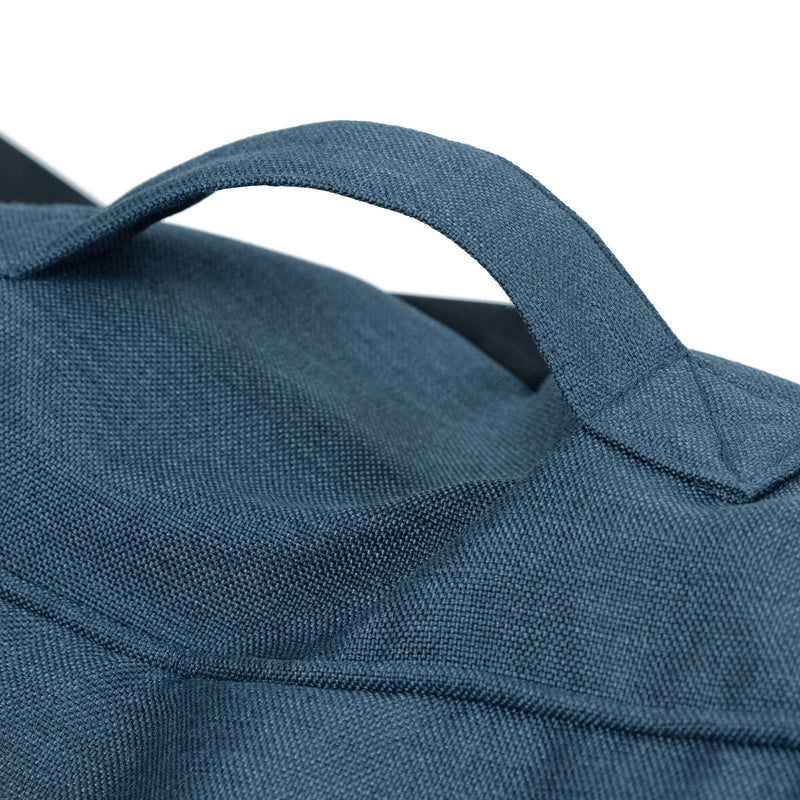 Pouf Solus en oléfine, bleu denim 