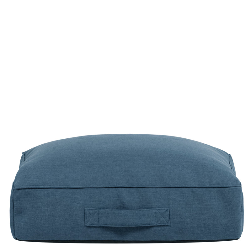 Pouf Solus en oléfine, bleu denim 