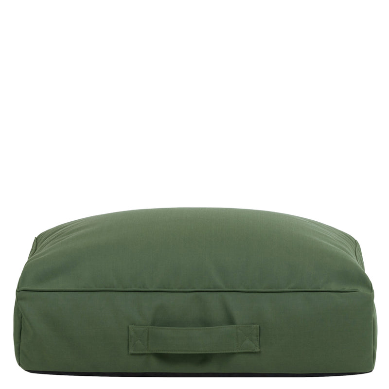 Pouf Solus en oléfine, bleu vert