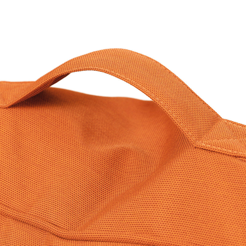 Pouf Solus en oléfine, terracotta orange