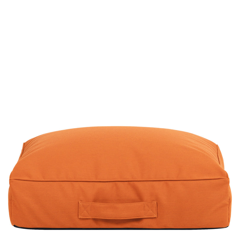 Pouf Solus en oléfine, terracotta orange