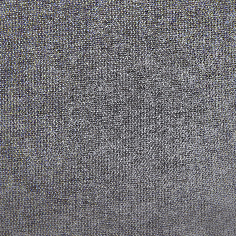 Canapé pouf deux places Cecilia en tissu chenille, gris antracite