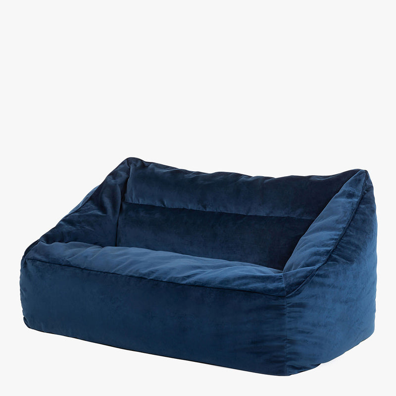 Pouf Cecilia Velvet Loveseat - Bleu marine