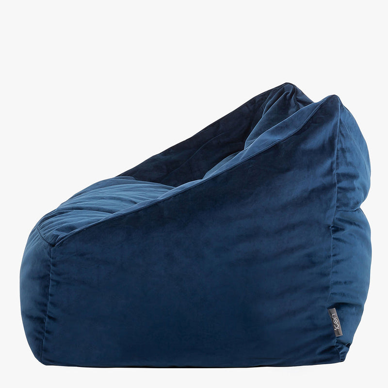 Pouf Cecilia Velvet Loveseat - Bleu marine