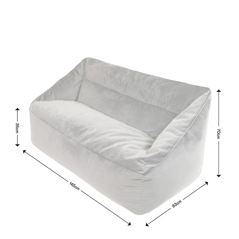 Pouf Cecilia Velvet Loveseat - Bleu marine