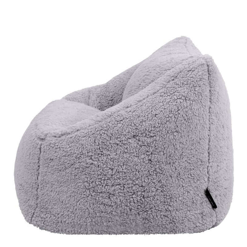 Fauteuil poire en polaire pour enfants Natalia, gris