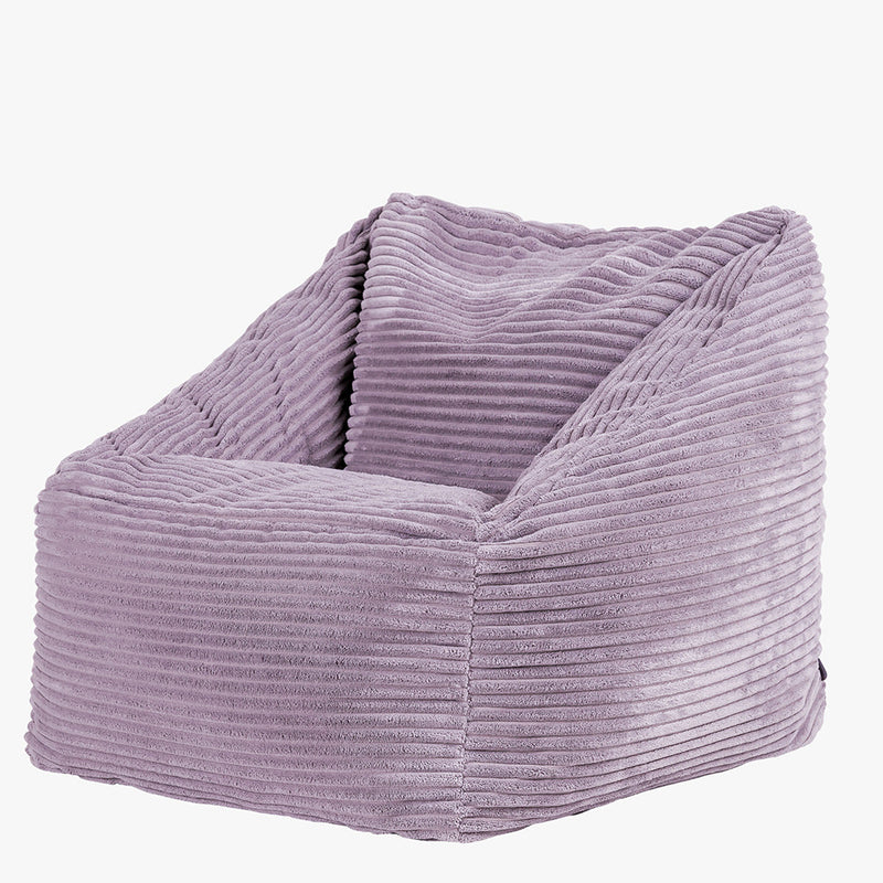 Pouf fauteuil en velours côtelé Morgan Kids - Heather