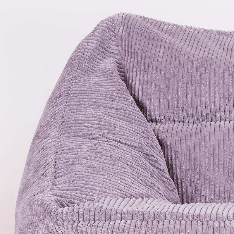 Pouf fauteuil en velours côtelé Morgan Kids - Heather