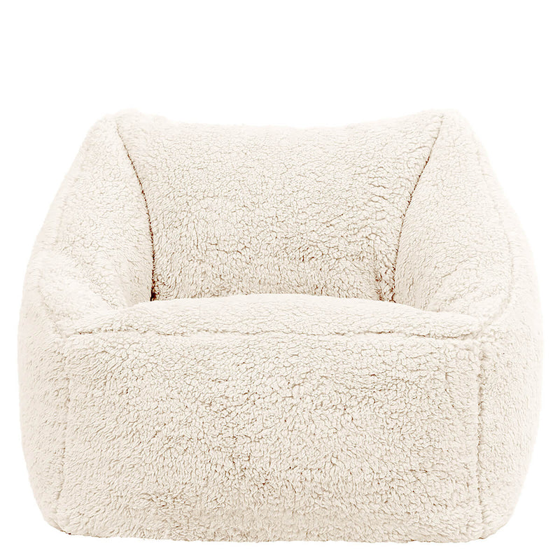 Fauteuil poire en polaire pour enfants Natalia, pierre