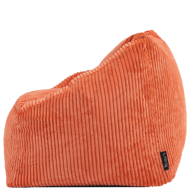 Fauteuil poire enfant Natalia en velours côtelé, terracotta