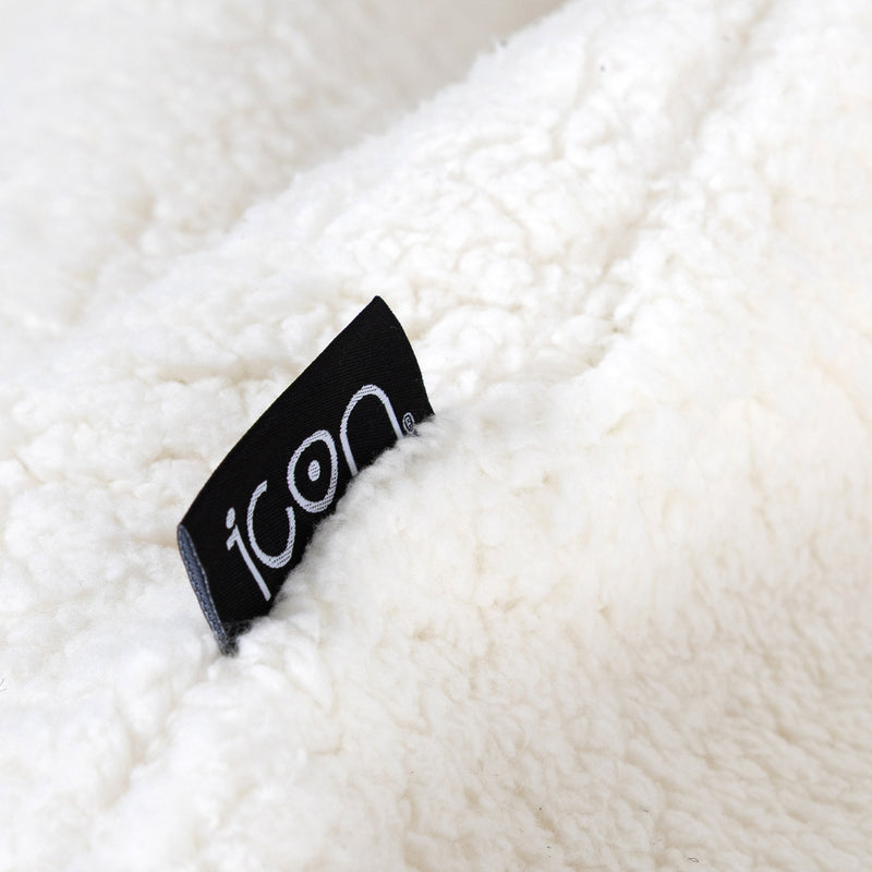 Pouf classique en polaire Ado Kingston Teddy, naturel