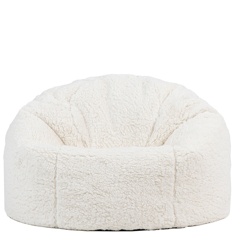 Pouf classique en polaire Ado Kingston Teddy, naturel