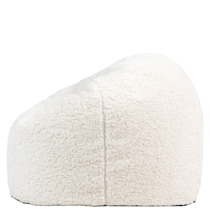 Pouf classique en polaire Ado Kingston Teddy, naturel