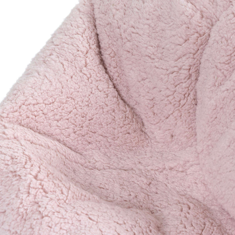 Pouf classique en polaire Ado Kingston Teddy, rose crépusculaire