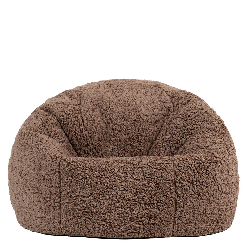 Pouf classique en polaire Ado Kingston Teddy, brun moka