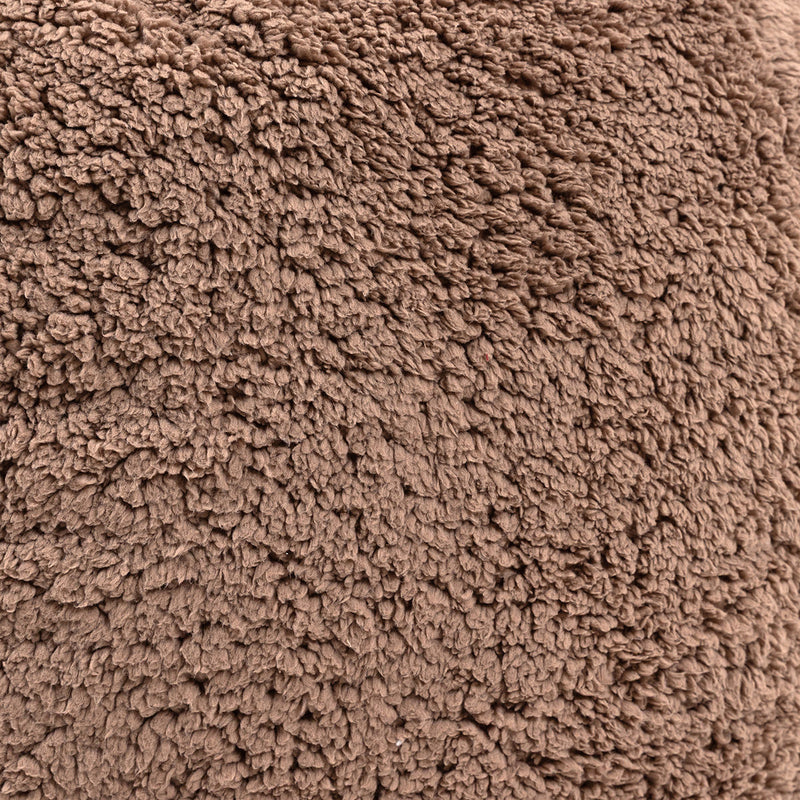 Pouf classique en polaire Ado Kingston Teddy, brun moka