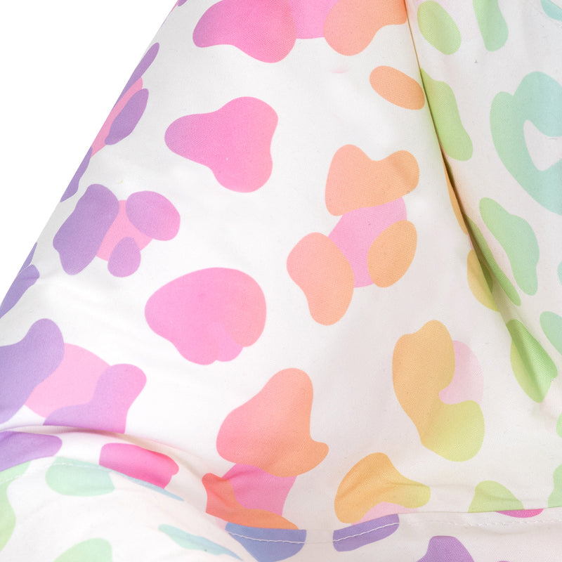 Pouf classique Ado Imprimé léopard ombre, multicolore