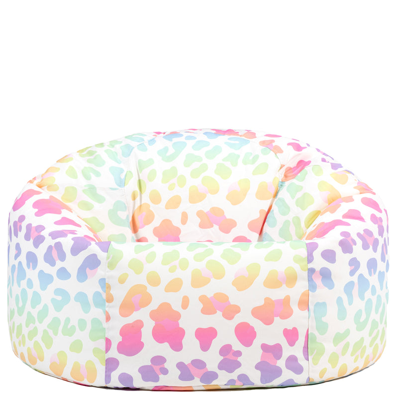 Pouf classique Ado Imprimé léopard ombre, multicolore