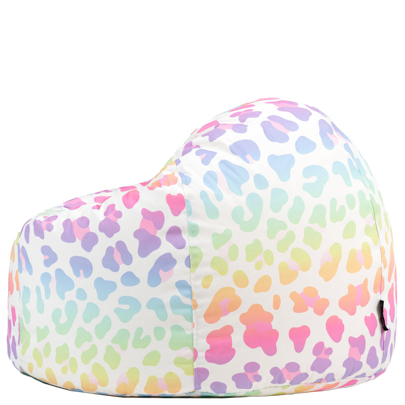 Pouf classique Ado Imprimé léopard ombre, multicolore