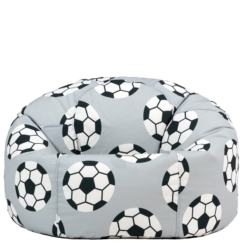 Pouf classique Ado imprimé Football, multicolore