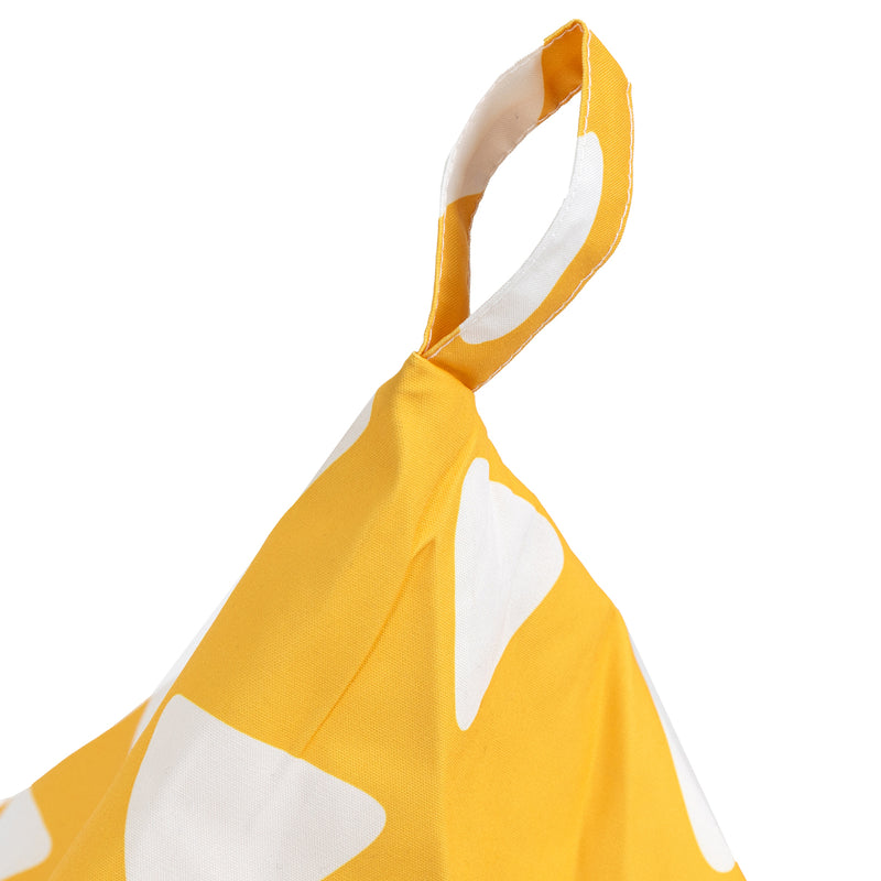 Pouf enfant Imprimé Triangles, jaune