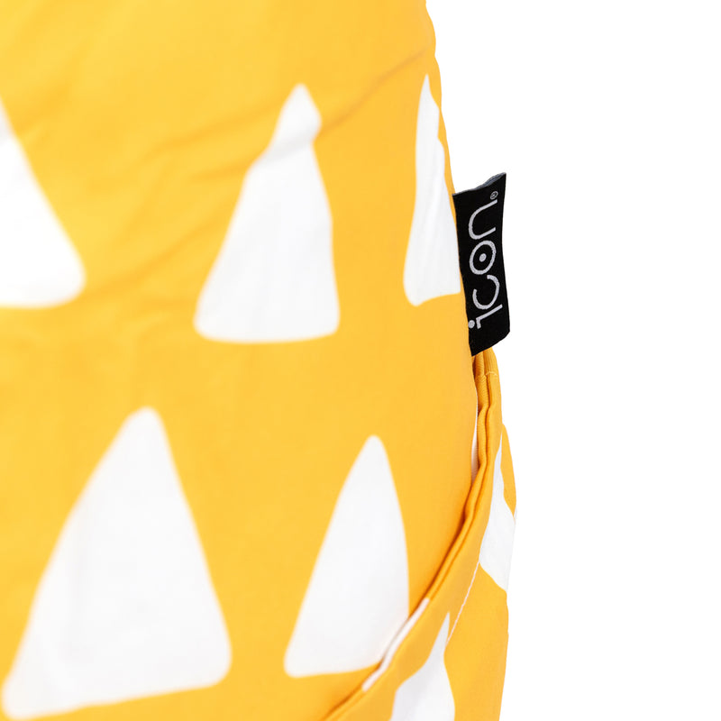 Pouf enfant Imprimé Triangles, jaune