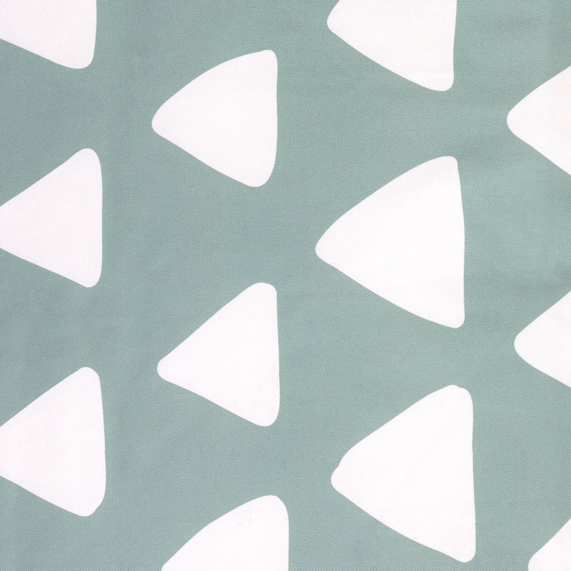 Pouf enfant Imprimé Triangles, vert sauge