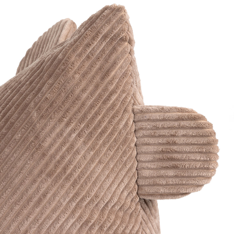 Pouf enfant Ours Bertie en velours côtelé, marron