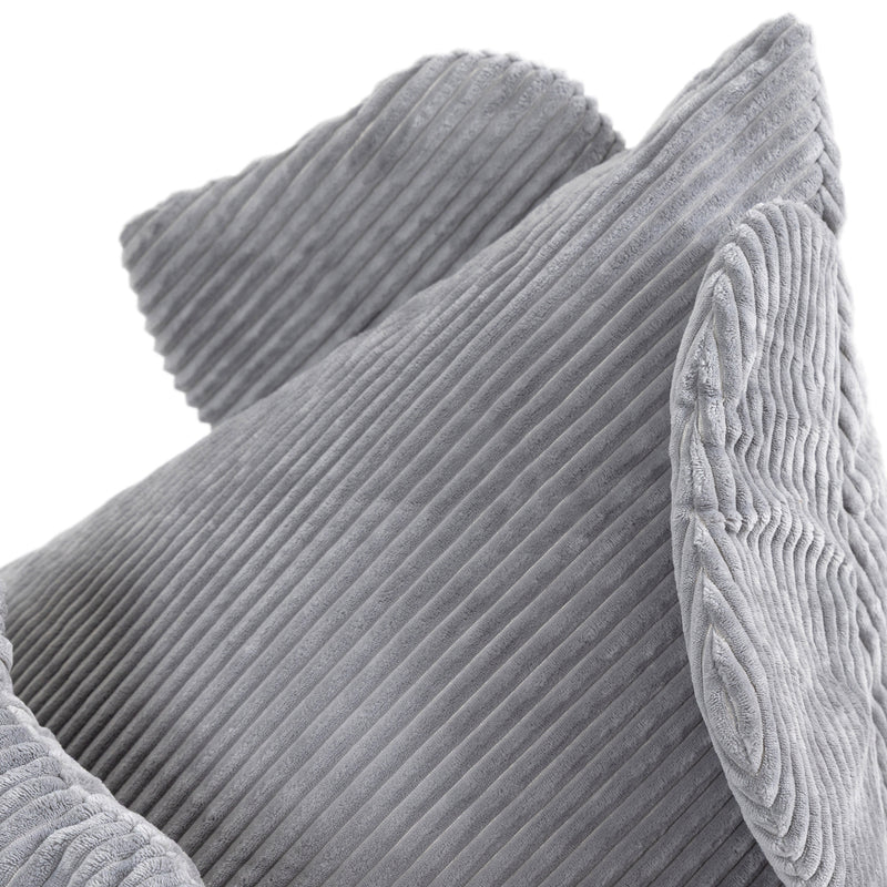 Pouf enfant Ellie Elephant en velours côtelé, gris