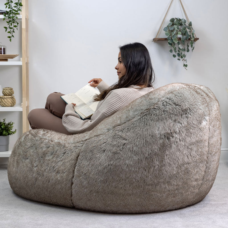 Pouffe géant en fausse fourrure Dream - Lapin
