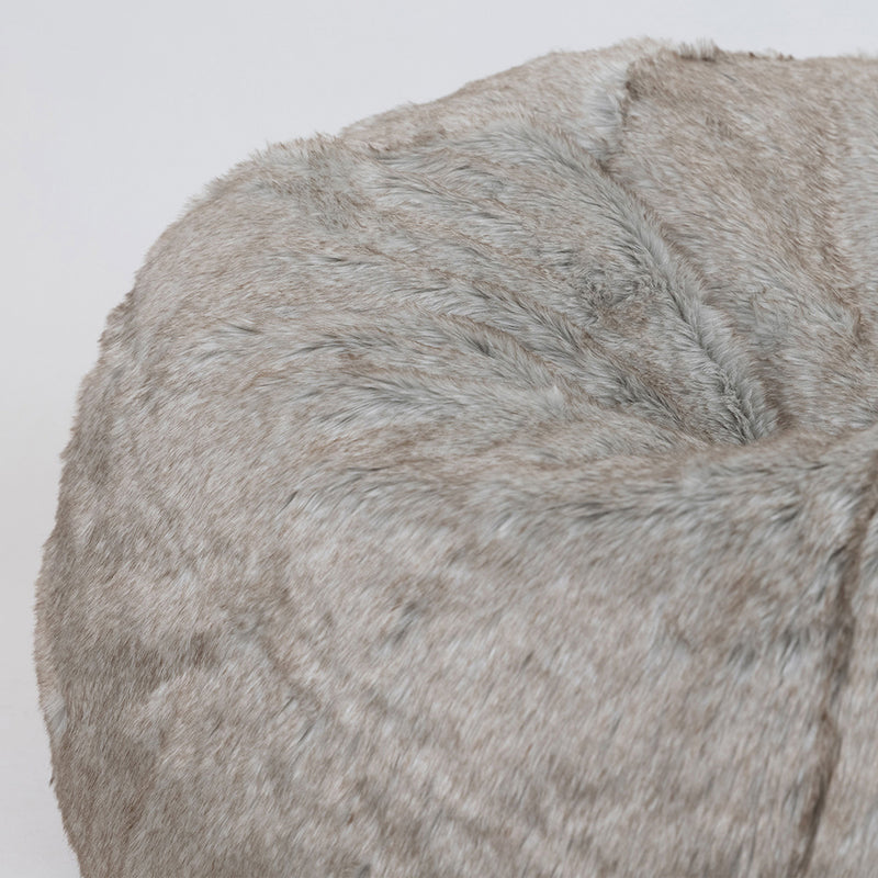 Pouf deux places en fausse fourrure Lapin Cloud