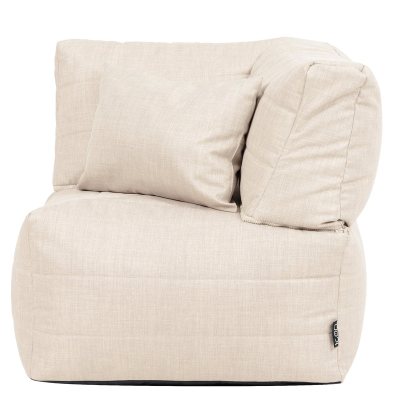 Fauteuil modulaire Noa, en tissu, pour l'extérieur, naturel 