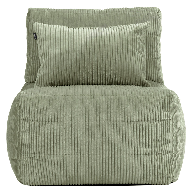 Fauteuil modulaire, Noa, velours côtelé jumbo, vert sauge 