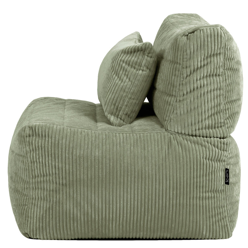 Fauteuil modulaire, Noa, velours côtelé jumbo, vert sauge 