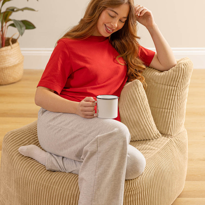 Fauteuil modulaire, Noa, velours côtelé jumbo, pierre 