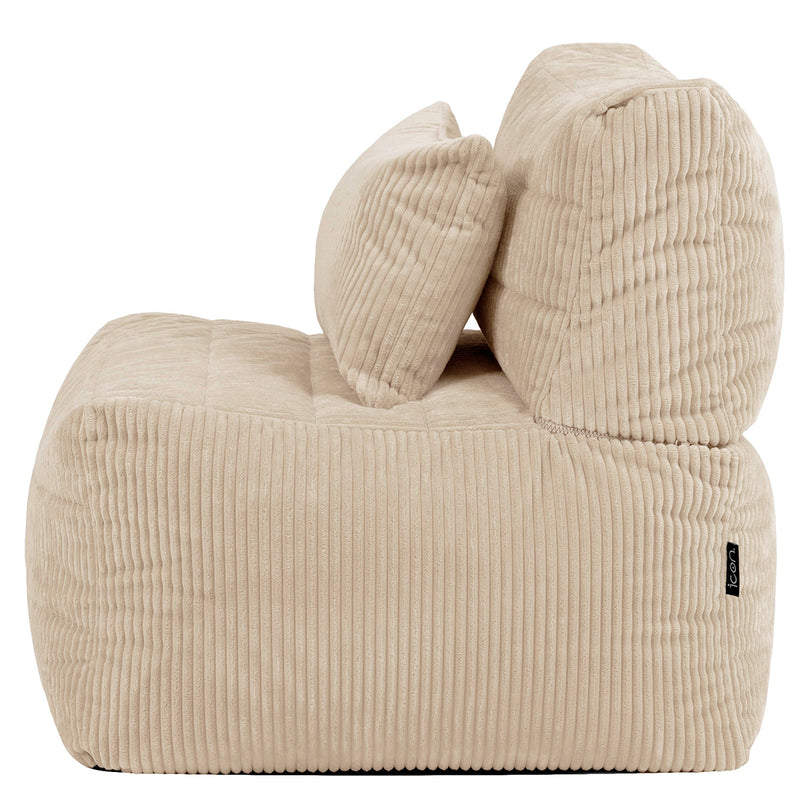 Fauteuil modulaire, Noa, velours côtelé jumbo, pierre 