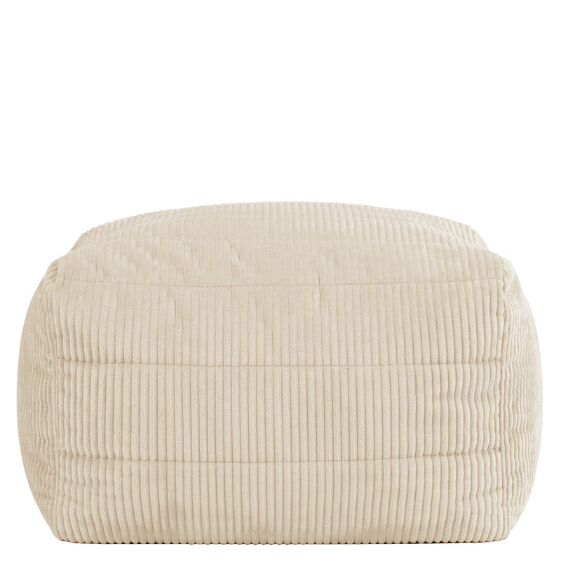 Pouf modulaire Noa, velours côtelé jumbo, naturel