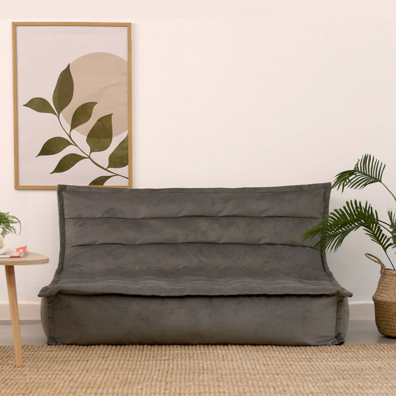 Canapé en velours Kota - Gris anthracite
