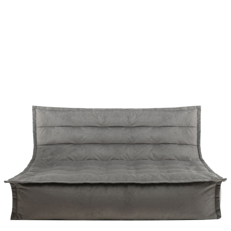 Canapé en velours Kota - Gris anthracite