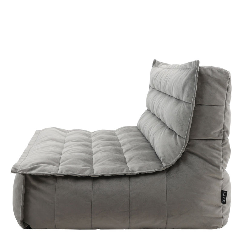 Canapé en velours Kota - Gris anthracite