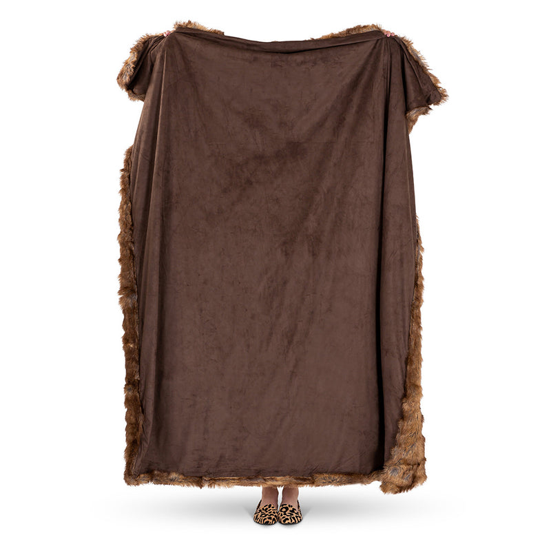 Couverture polaire de luxe fausse fourrure - Marron