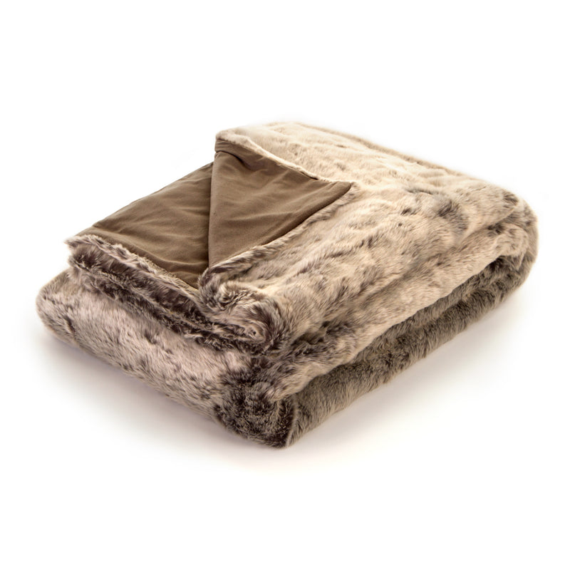 Plaid en fausse fourrure de luxe - Vison