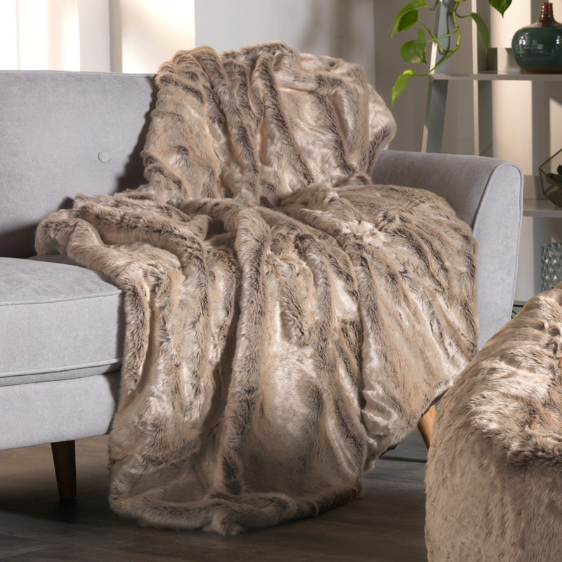 Plaid en fausse fourrure de luxe - Vison